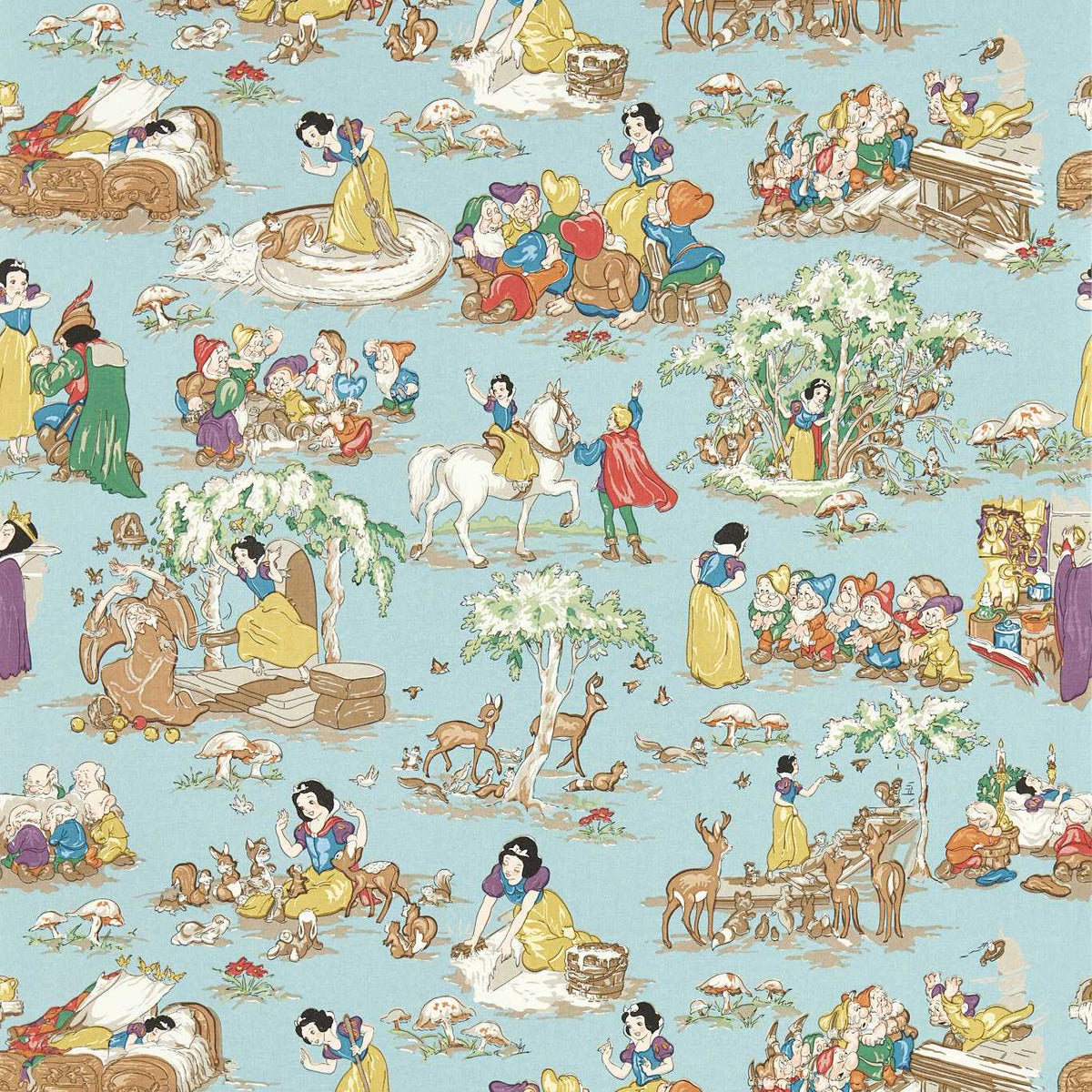 Snow White - Puddle Blue