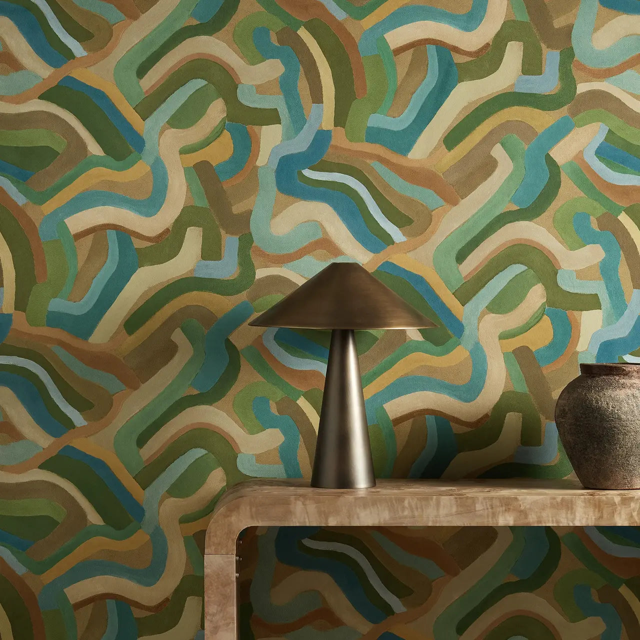 Spiralis - Ochre/Turquoise/Forest