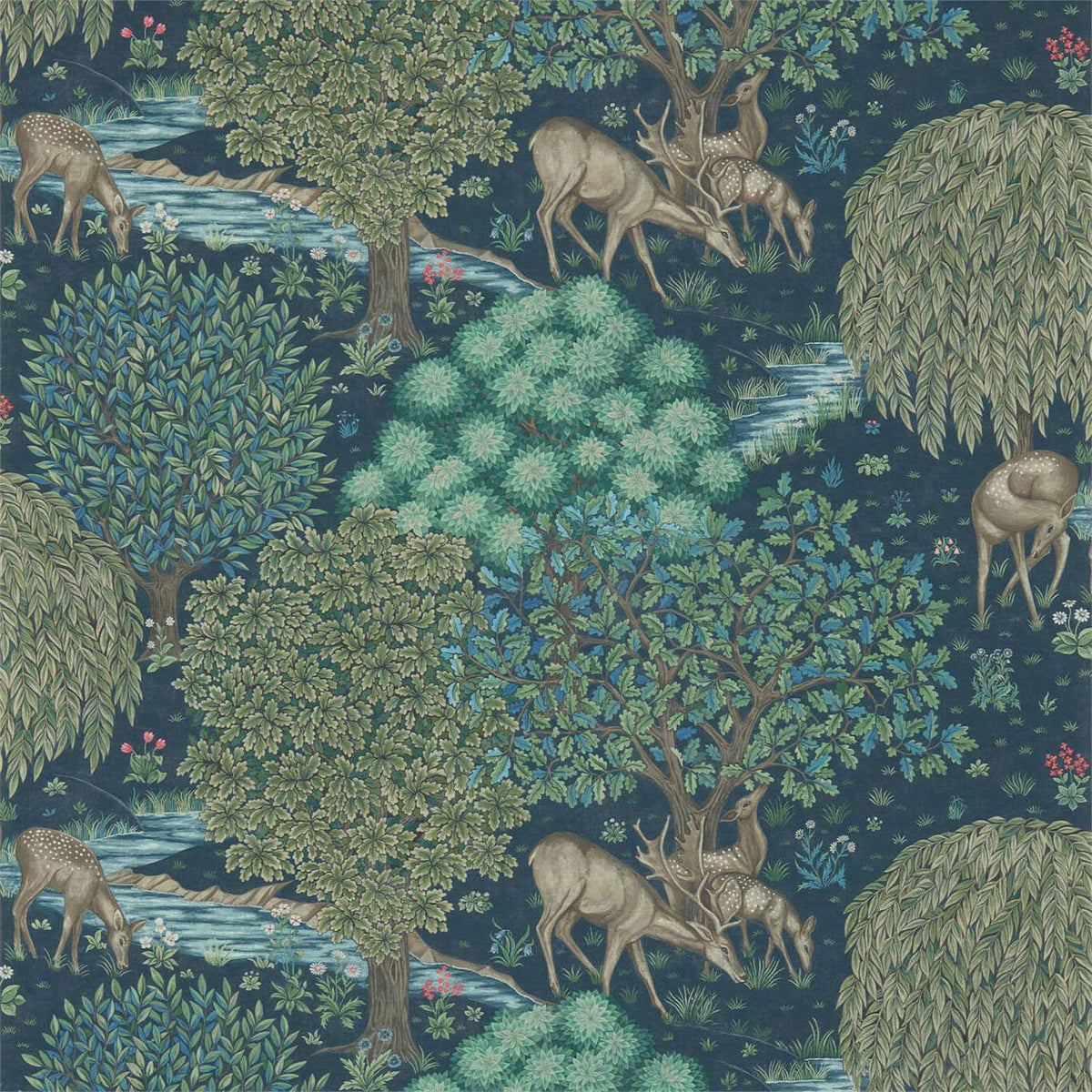 The Brook - Dark Blue (sold by the metre)