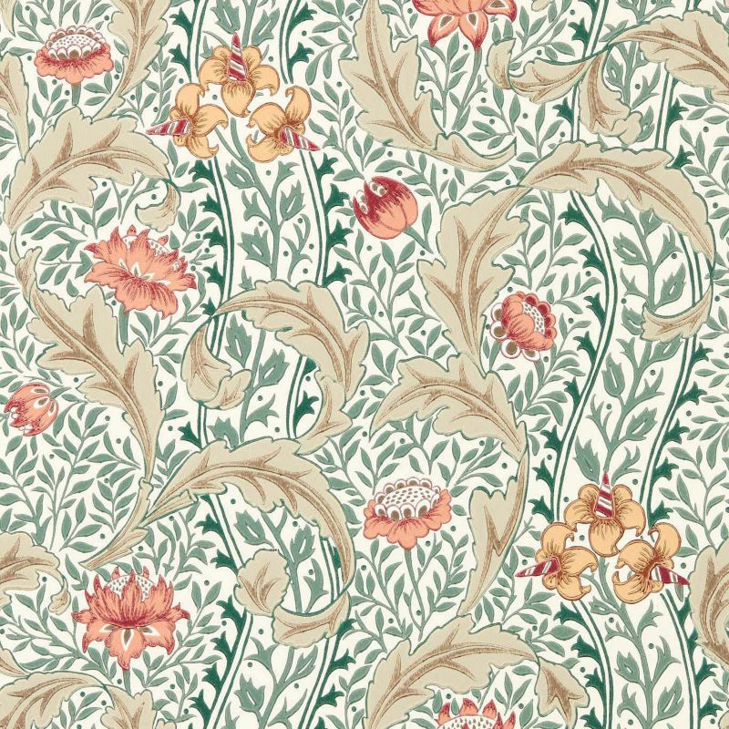 Wild Tulip & Vine - Coral/Teal