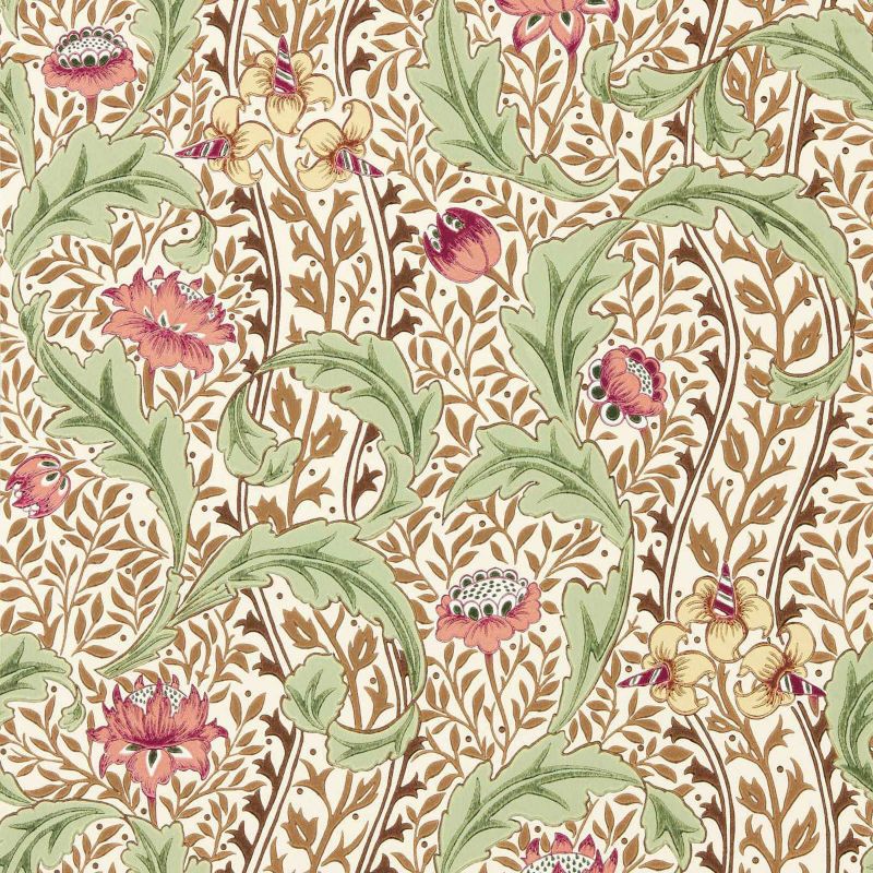 Wild Tulip & Vine -  Rose/Linen