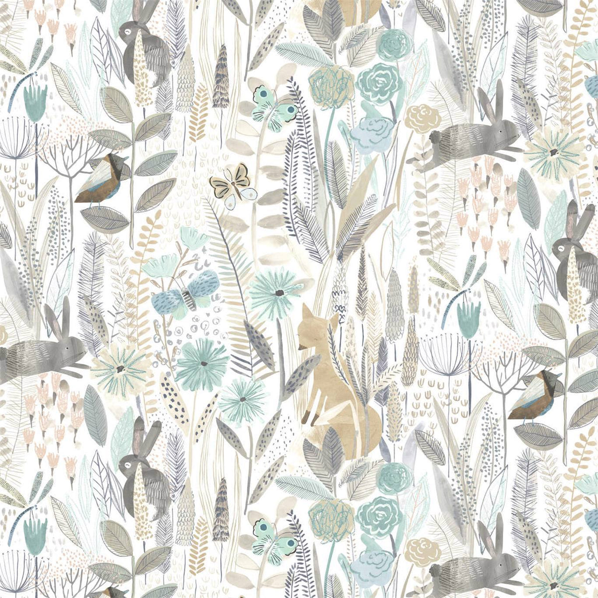 Hide And Seek - Linen/Duck Egg/Stone