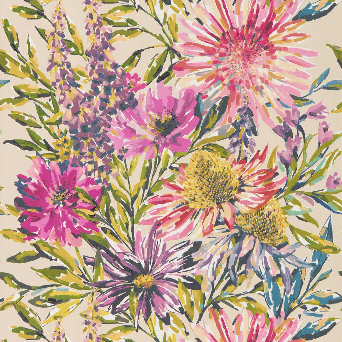 Floreale - Tangerine/Fuchsia