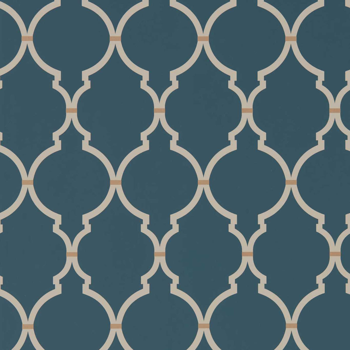 Empire Trellis - Indigo/Linen