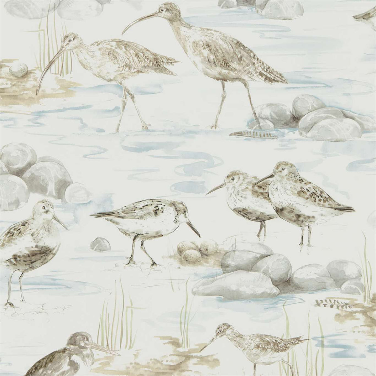 Estuary Birds - Blue/Grey