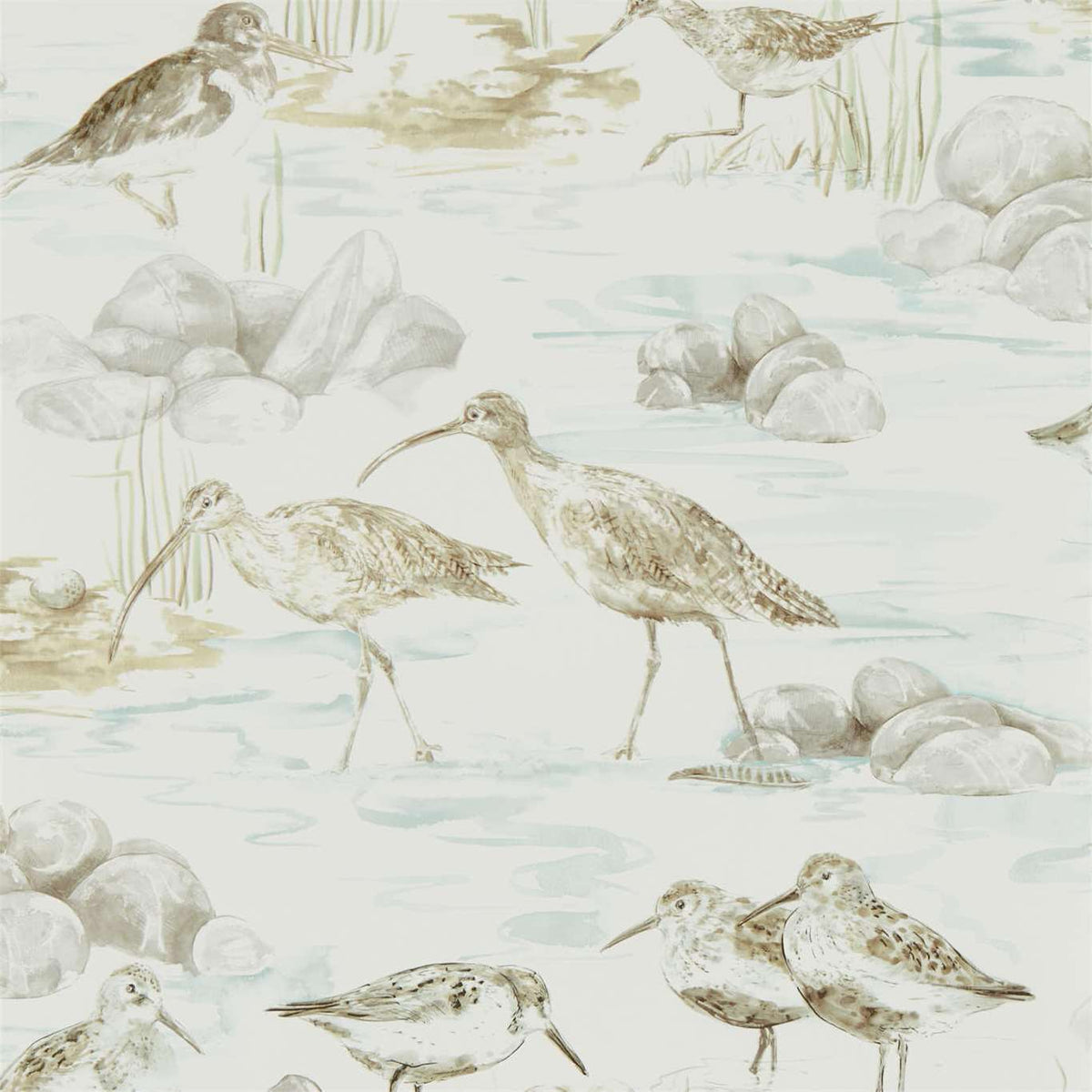 Estuary Birds - Mist/Ivory