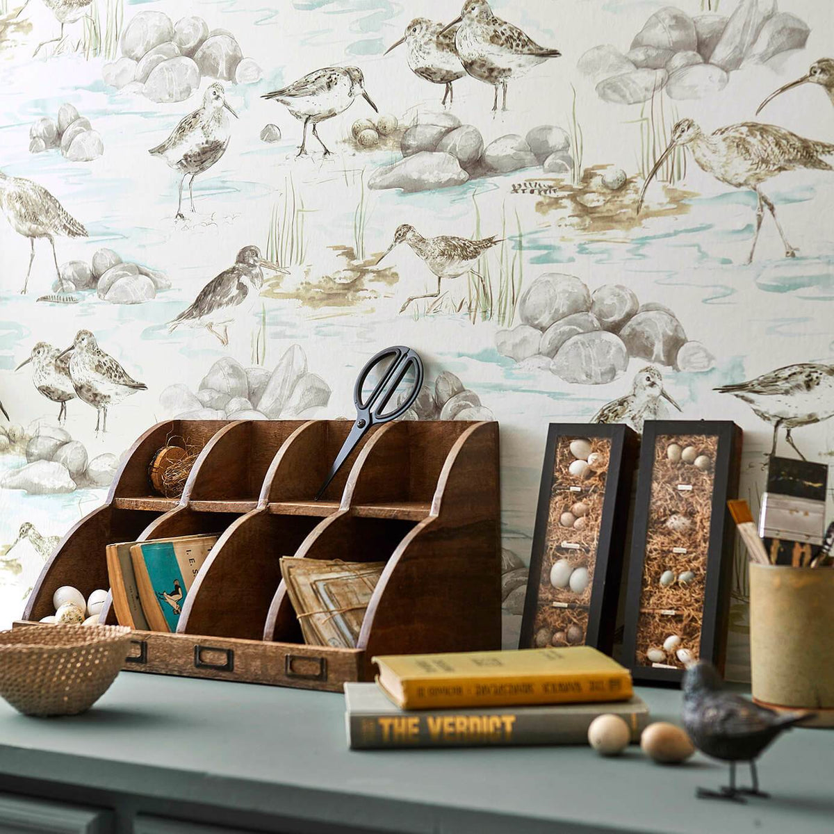 Estuary Birds - Mist/Ivory