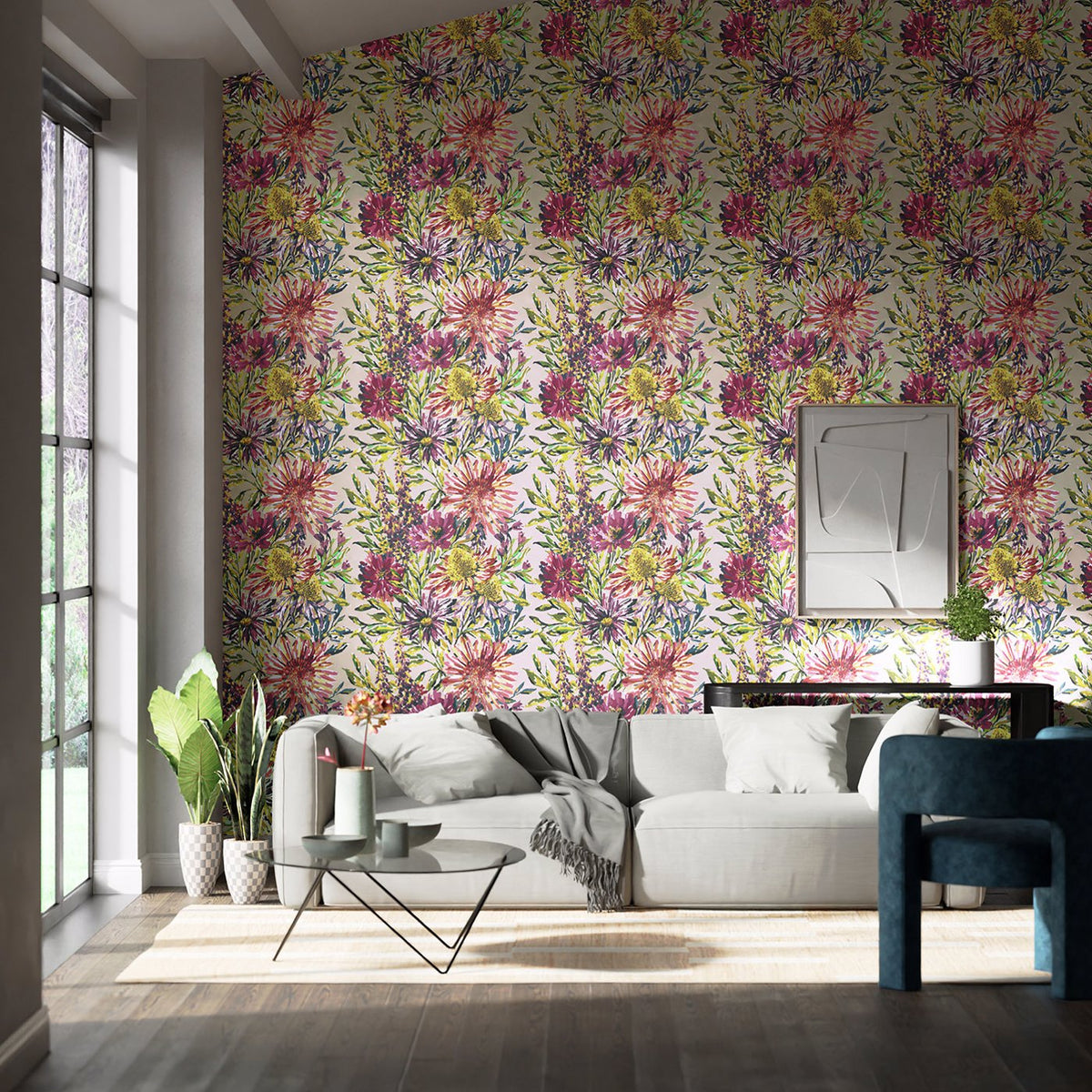 Floreale - Tangerine/Fuchsia