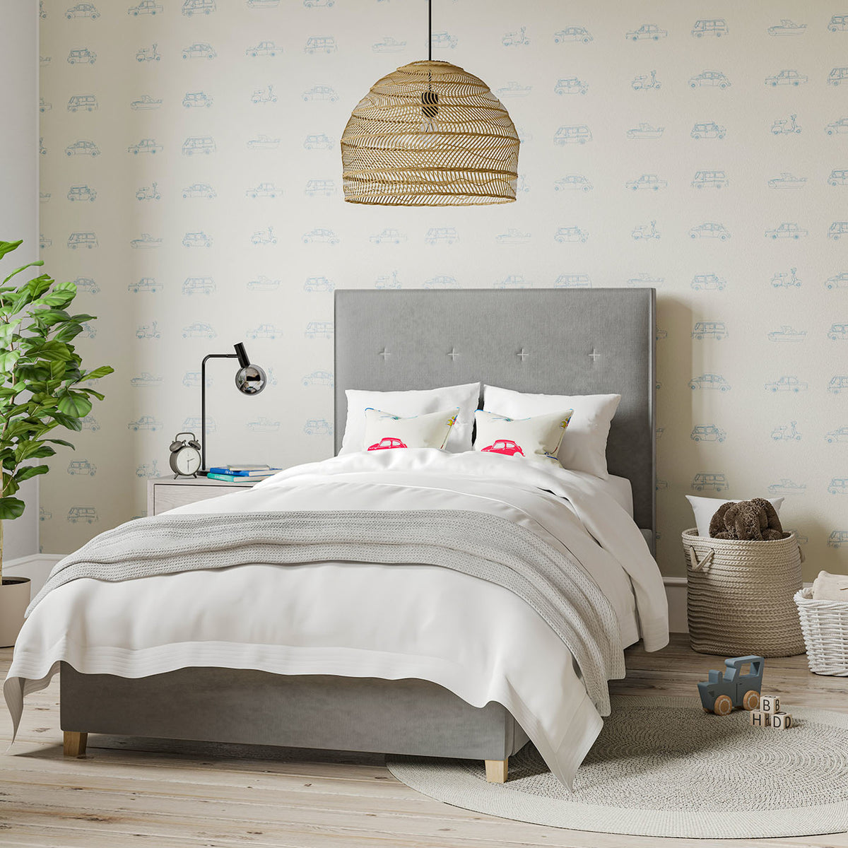 Go Go Retro - Aqua & White