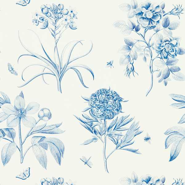Etchings & Roses - China Blue