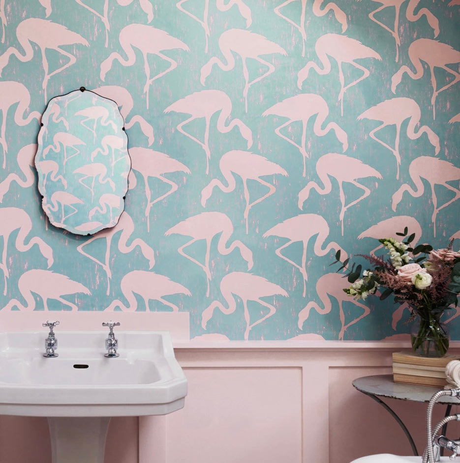 Flamingoes - Turquoise Pink