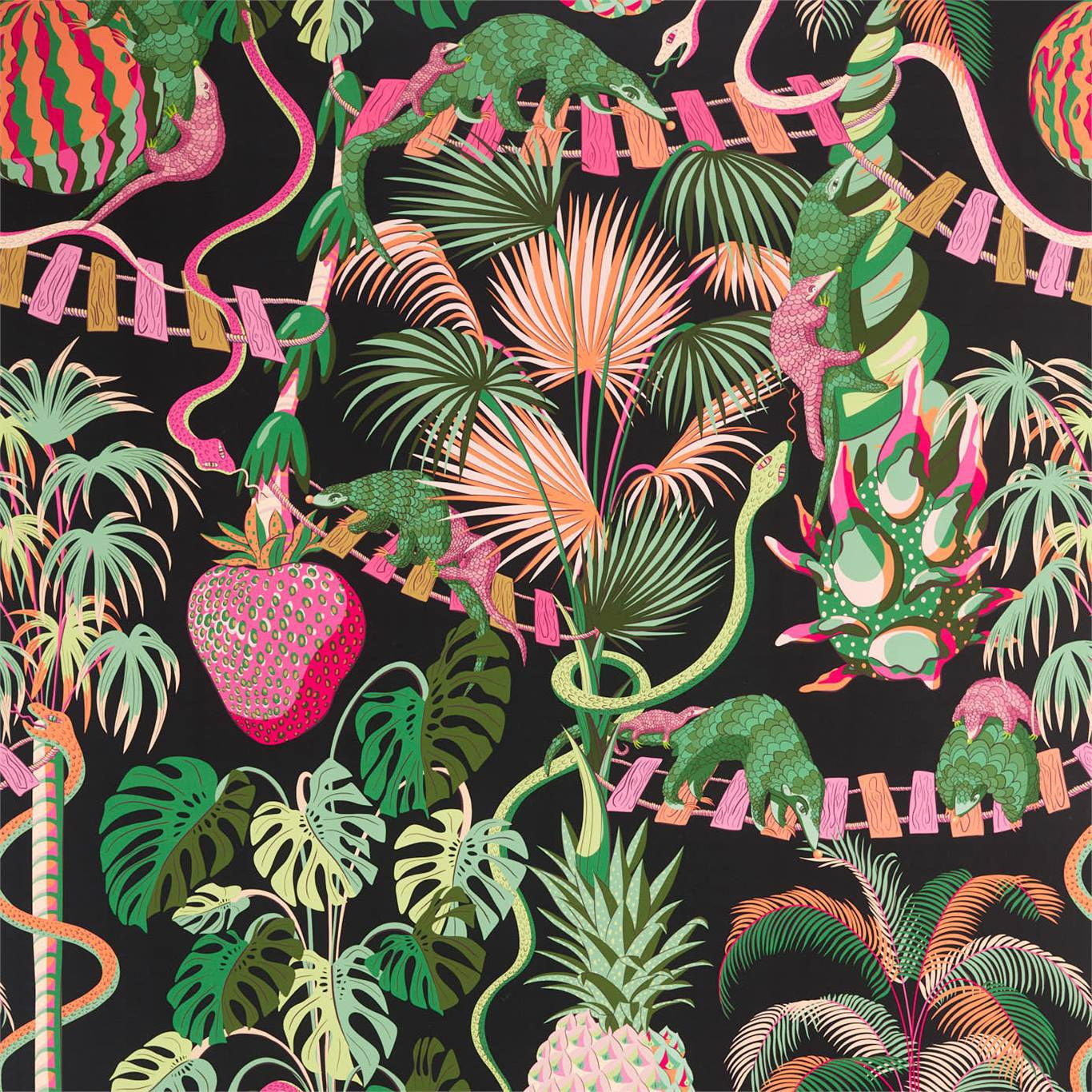 Precarious Pangolins - Tropical (sold by the metre)
