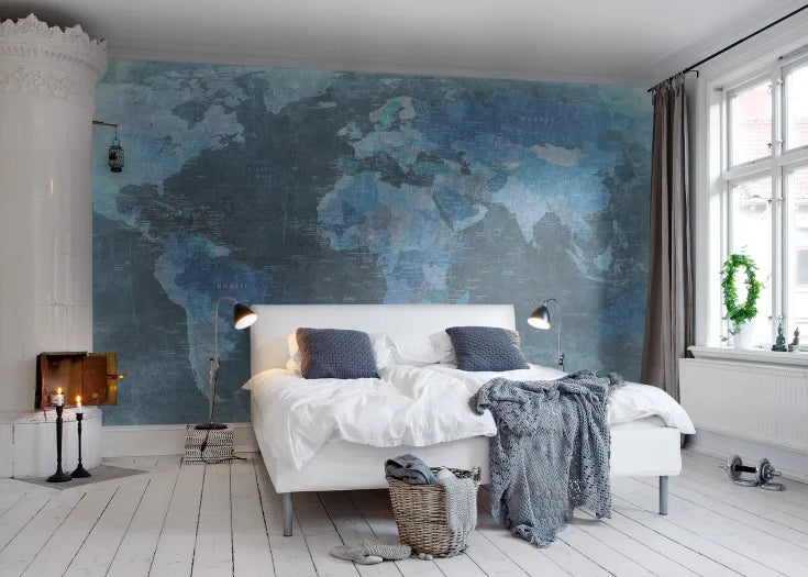 World Map - Blue